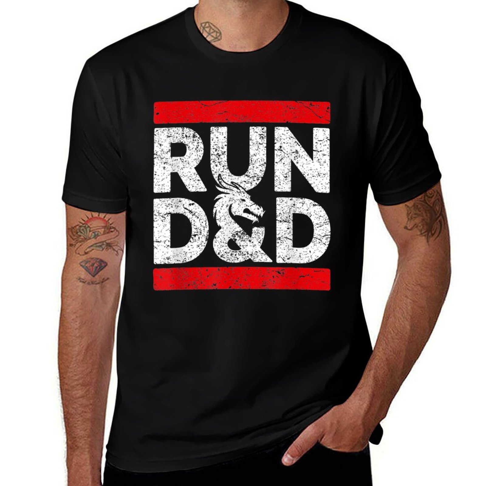 Running Gear Retro - T-shirt Run D&D Board Game Dice