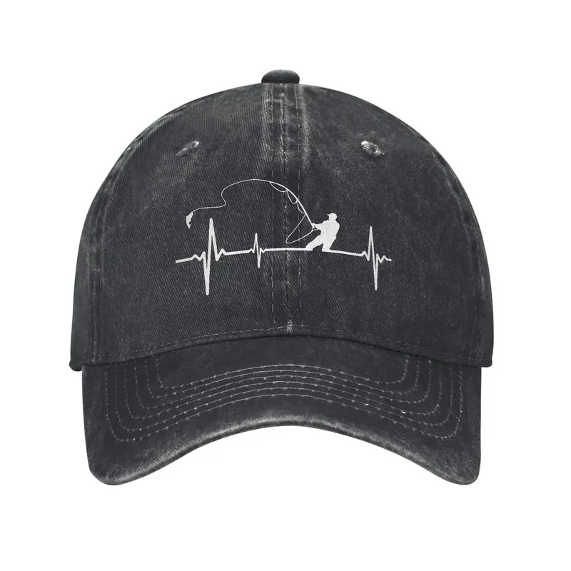 Running Gear Retro - Cappellino da Baseball 'Fishing Heartbeat', Cappello