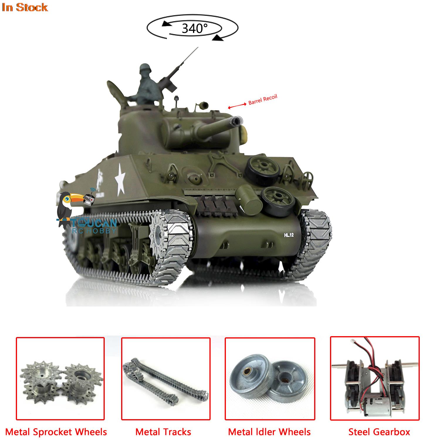 Running Gear Box - 1/16 HENG LONG RC Carro Armato