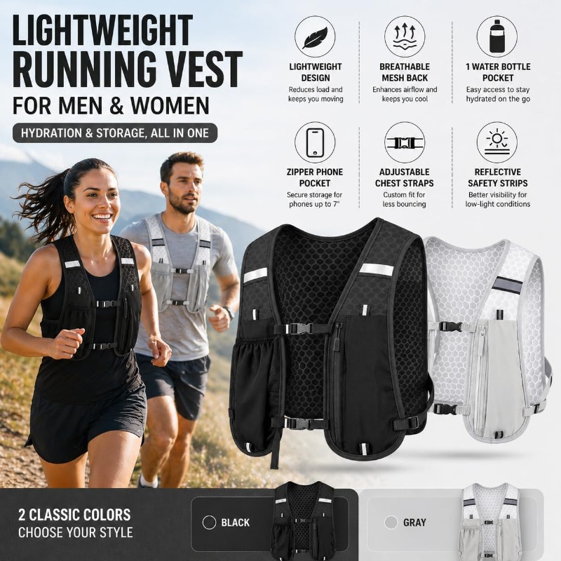 Gilet Riflettente Leggero per  - Running Gear Winter Men recensione e prezzo