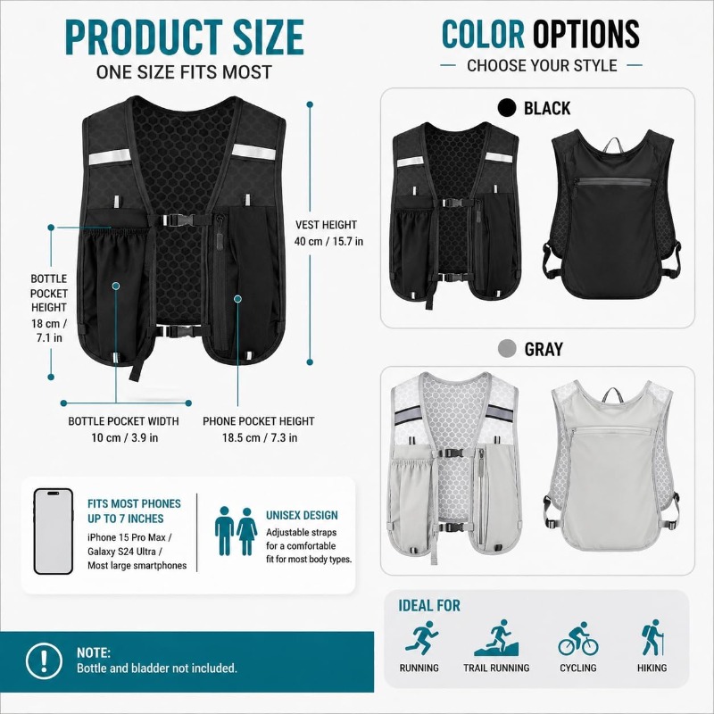 Gilet Riflettente Leggero per  - Running Gear Winter Men recensione e prezzo
